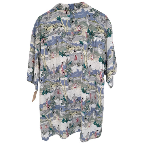 Cherokee Waikiki Wear Hawaiian Shirt Mens XL Rayon Surf Beach Button Up