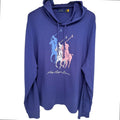 Ralph Lauren Men's Blue Colorblock Full-Zip Fleece Hoodie — front view