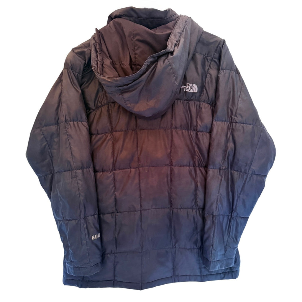 The North Face 600 Puffer Jacket Womens Small Black Hooded Insulated Winter Coat
