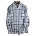 Wrangler George Strait Western Shirt Mens Large White Blue Plaid Button Up