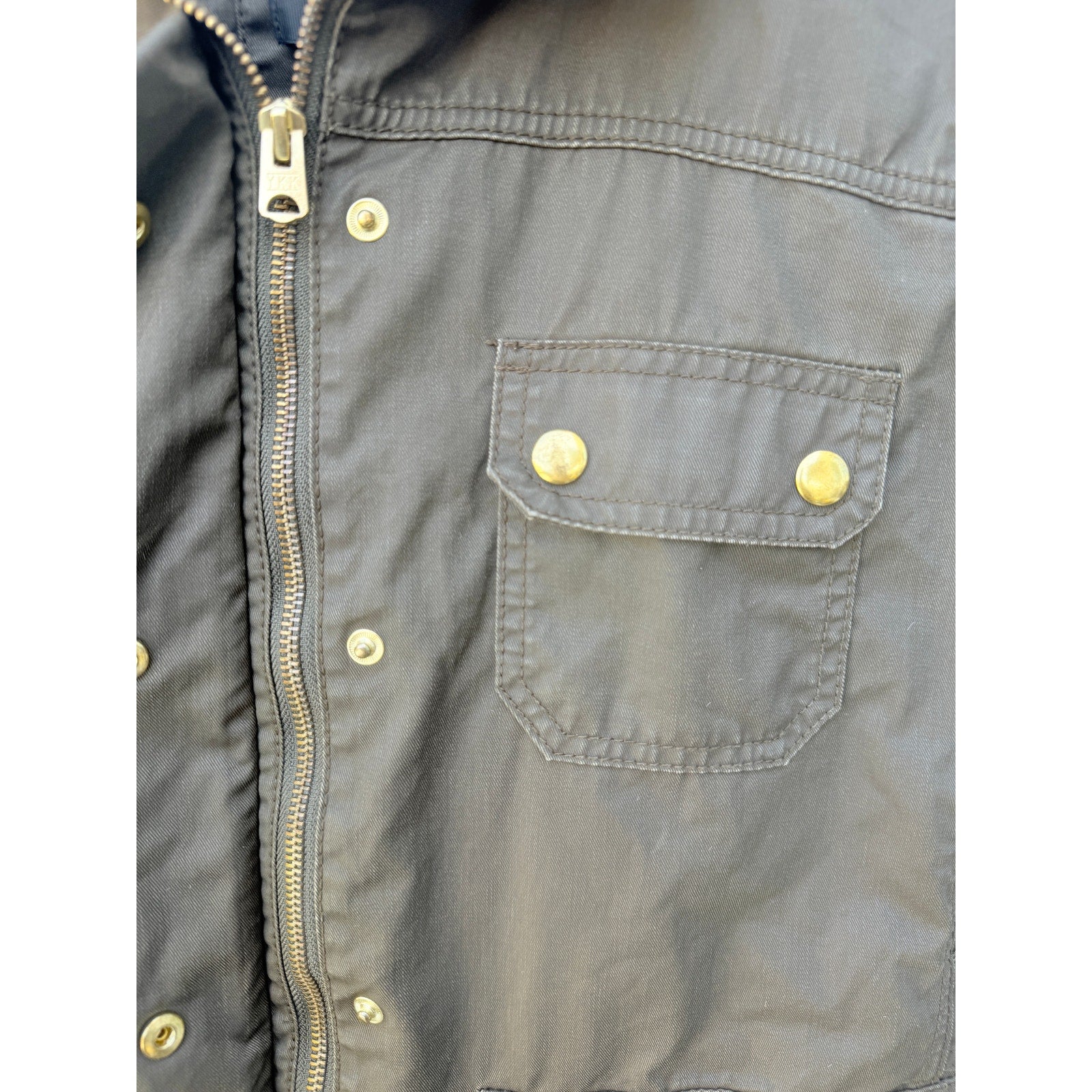 J Crew Womens Small Olive Green Utility Jacket Military Field Cotton