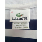 Lacoste Blue White Striped Pique Polo Mens Large - product photo 3