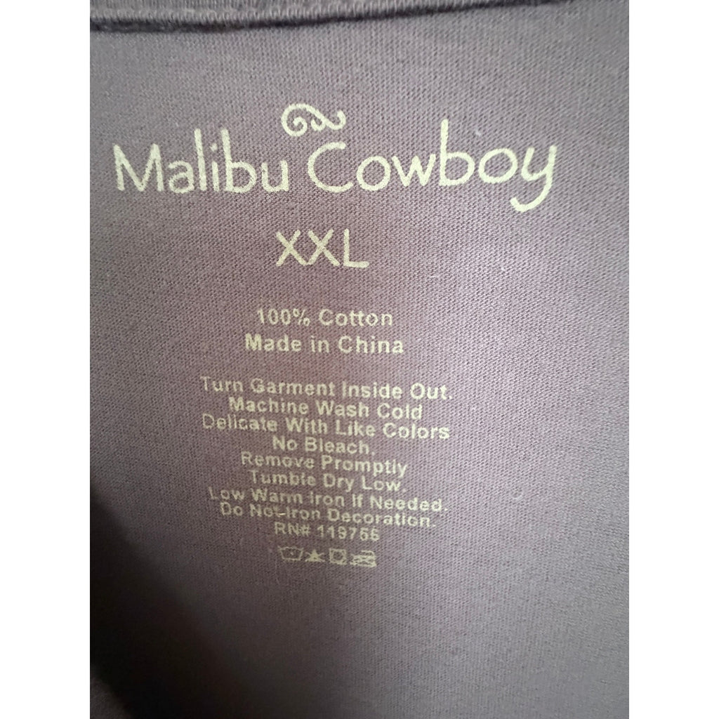 Malibu Cowboy The Belly Up Bar Costa Mesa California Graphic T Shirt Mens XXL