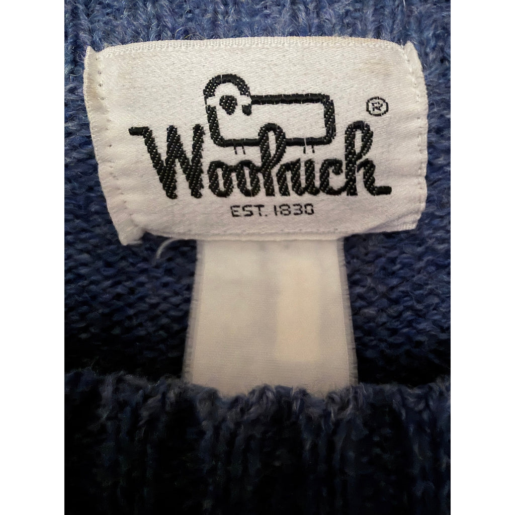 Woolrich 100% Wool Crewneck Sweater Men's Medium Blue Knit