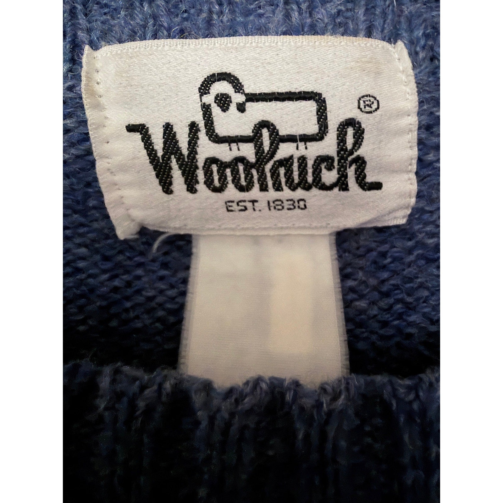 Woolrich 100% Wool Crewneck Sweater Men's Medium Blue Knit