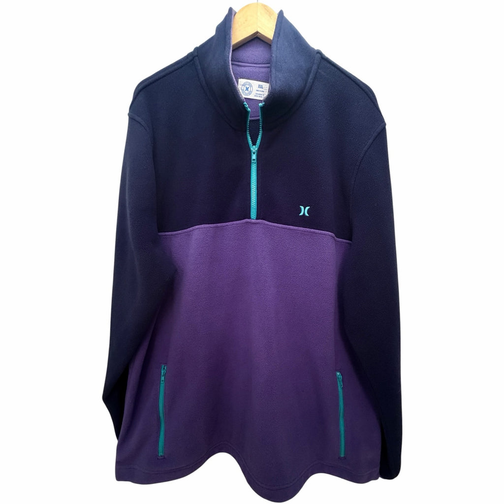 Hurley Men's Colorblock Polar Fleece Quarter-Zip Pullover XXL product image