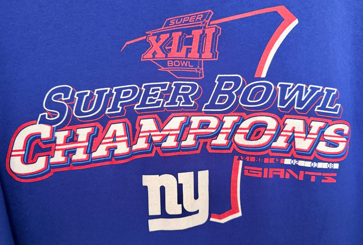 VF Imagewear Men's Blue New York Giants Super Bowl XLII Champions T-Shirt — view 4