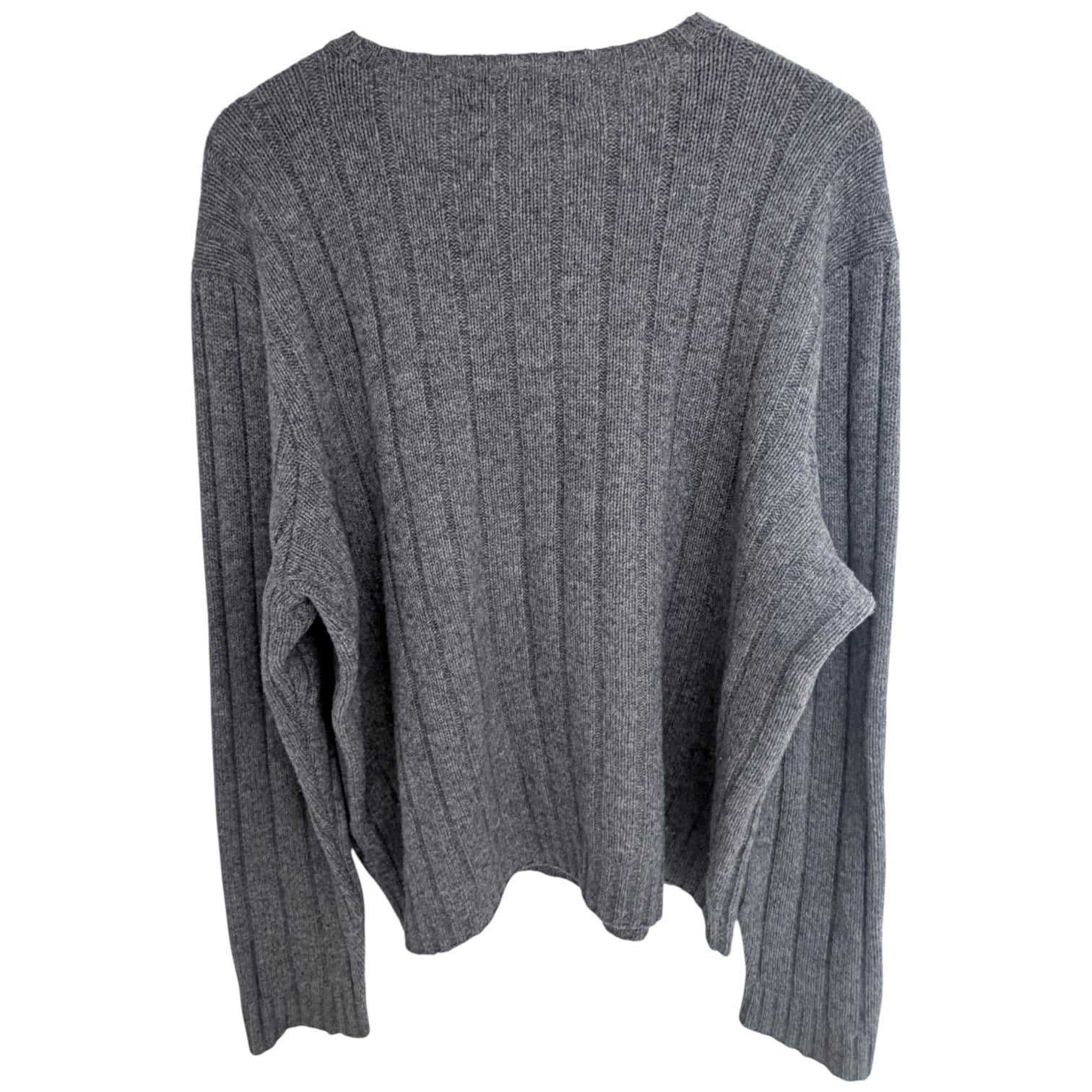 Polo Ralph Lauren Lambswool Sweater Mens XL Gray Rib Knit
