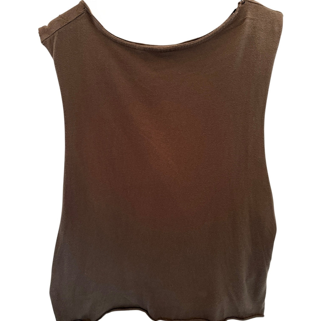 Grateful Dead Graphic Tank Top Womens Medium Brown Skull Roses Vintage Style
