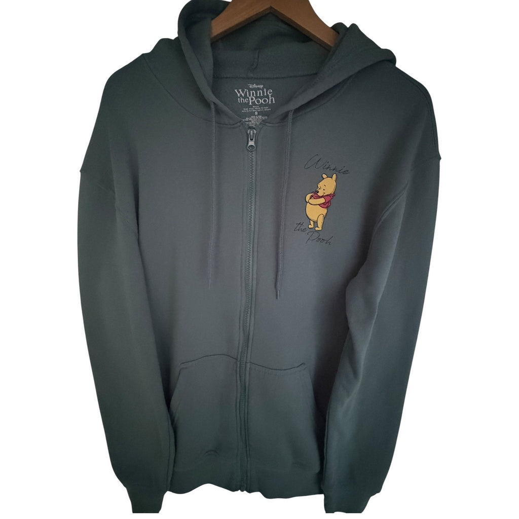 Disney Winnie the Pooh Full Zip Character Hoodie Gray Womens S product image