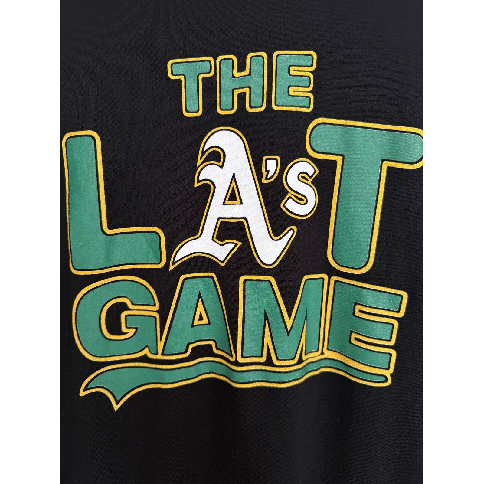 Oakland Athletics Final Game T Shirt Men L Black Last Game Oakland Coliseum 2024