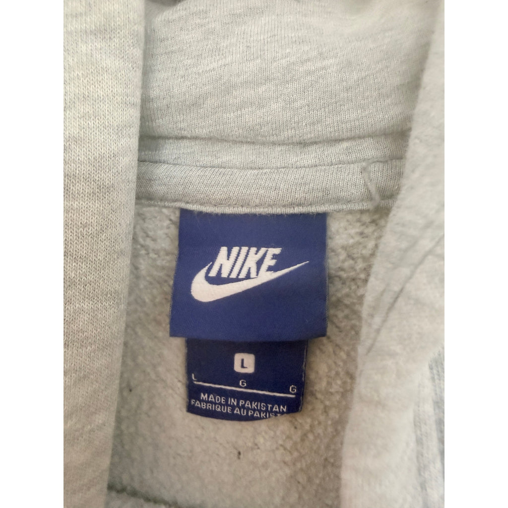 Nike Hoodie Mens Large Gray Pullover Swoosh Pocket Athletic Casual