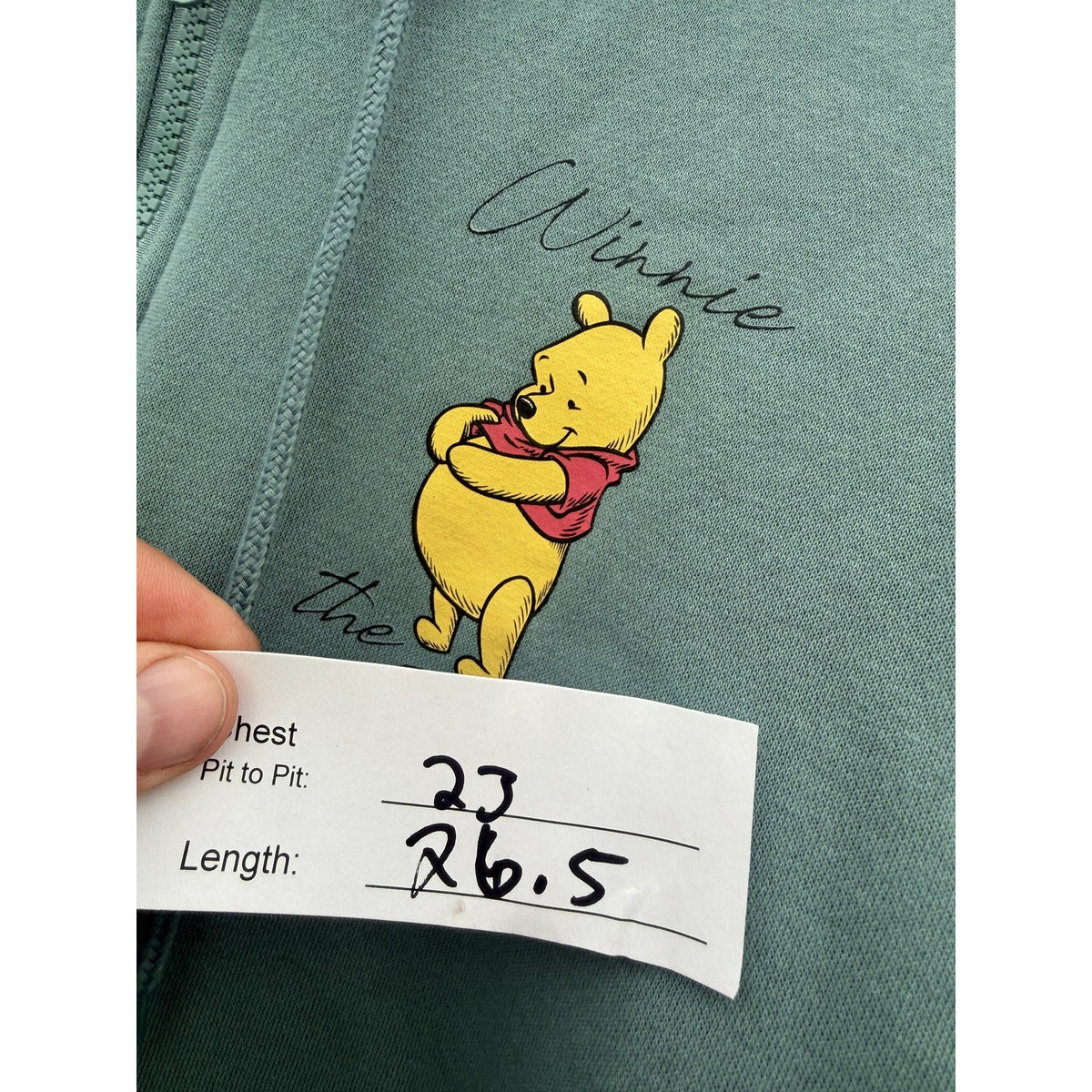 Disney Winnie the Pooh Full Zip Character Hoodie Gray Womens S detail image 6