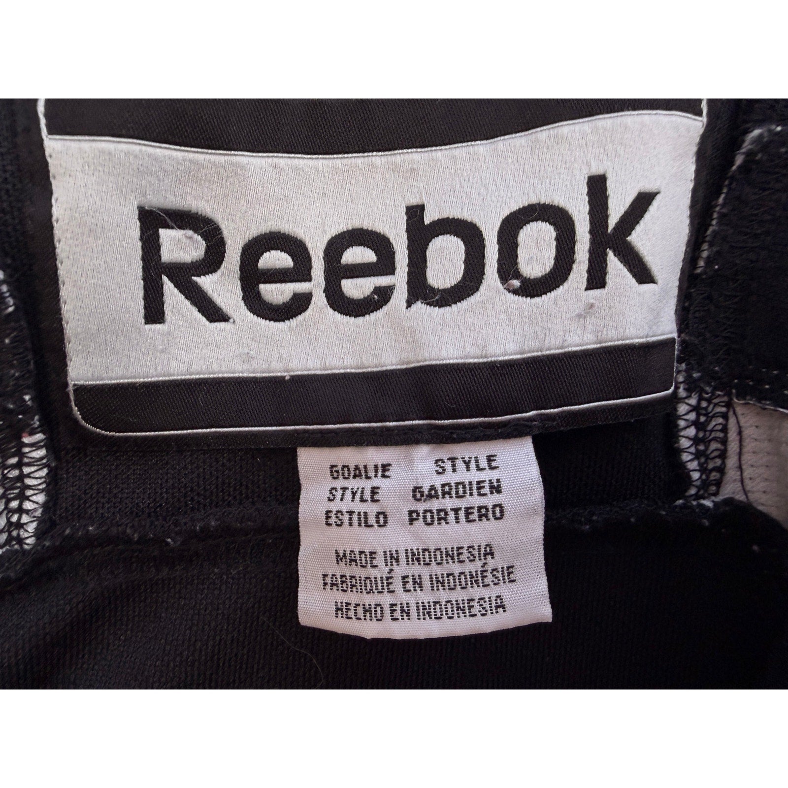 Reebok Goalie Jersey Mens XL Black White Hockey Long Sleeve Athletic Shirt
