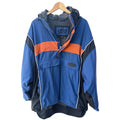 Structure Sport Hooded Pullover Jacket Mens Large Blue Orange Windbreakere