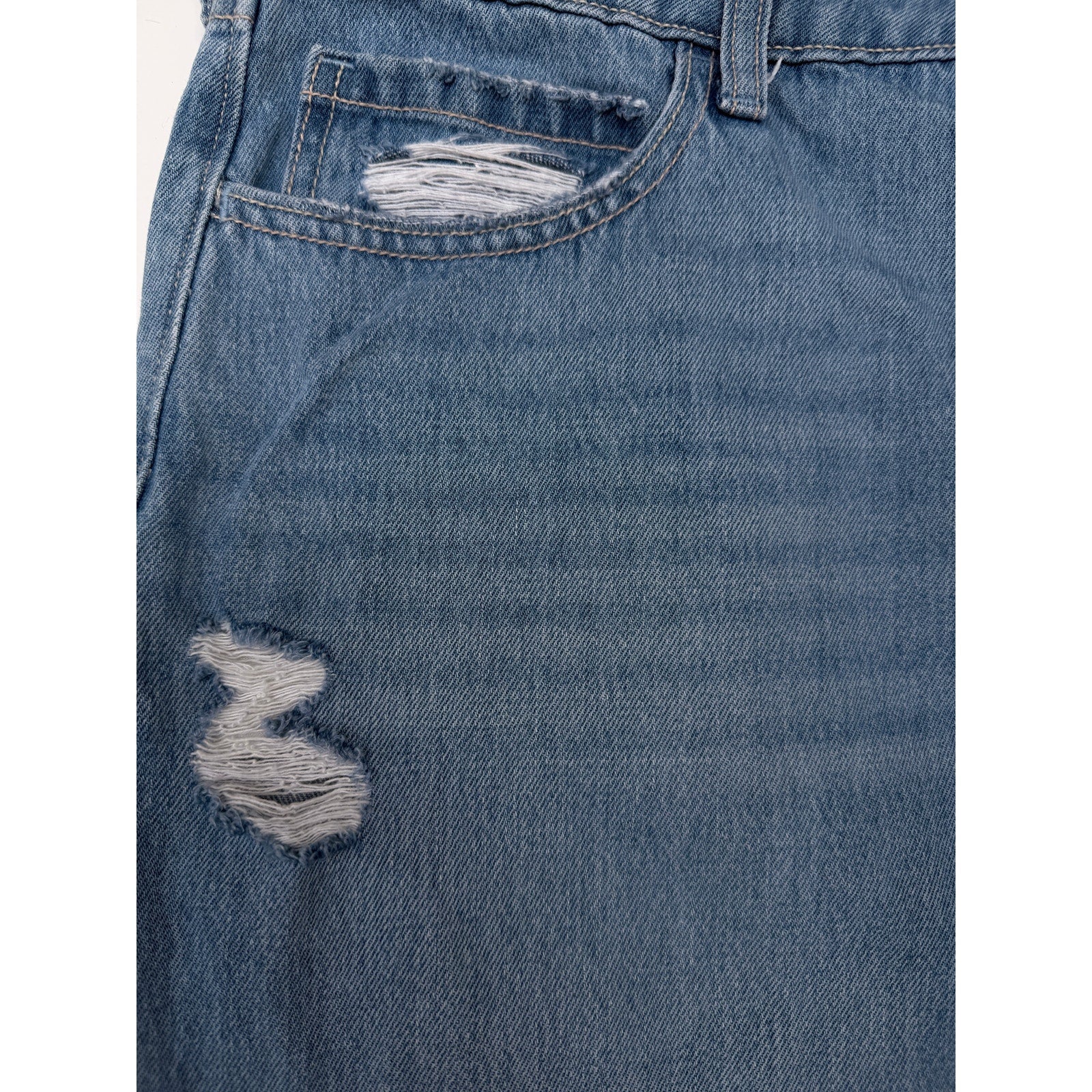 Hollister Jeans Womens 6S W26 Low Rise Baggy Distressed Denim