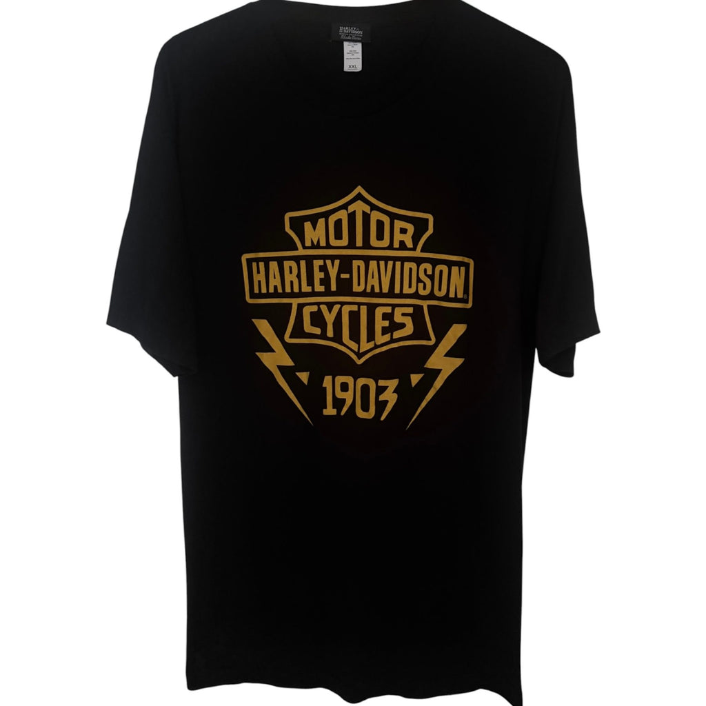 Harley-Davidson Men's Black Harley-Davidson Motorcycles Crewneck T-Shirt — front view