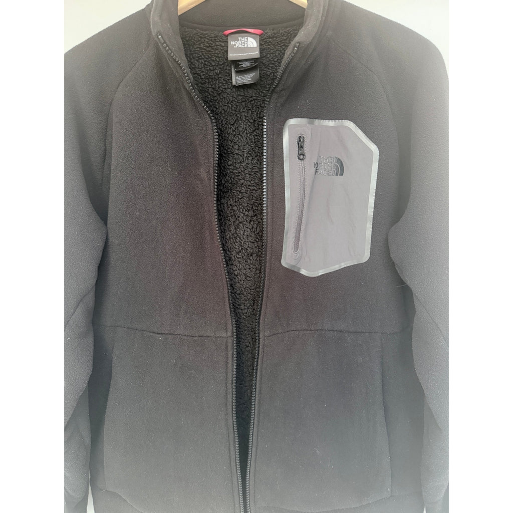 The North Face Fleece Jacket Mens Medium Black Full Zip Outdoor Jacket