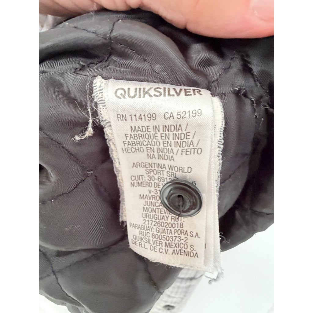 Quiksilver Plaid Quilted Jacket Mens Large