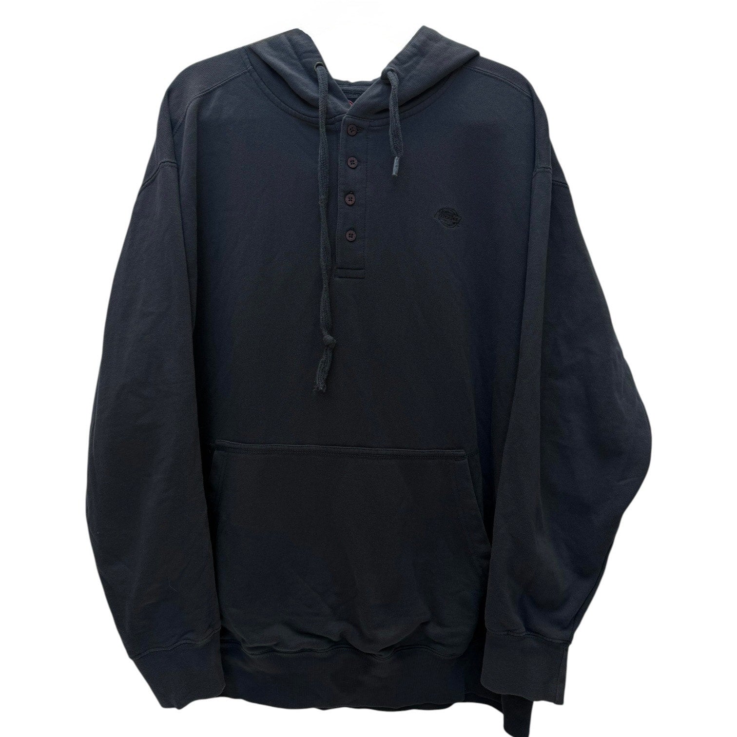 Dickies Hoodie Mens XL Gray Henley Workwear Pullover