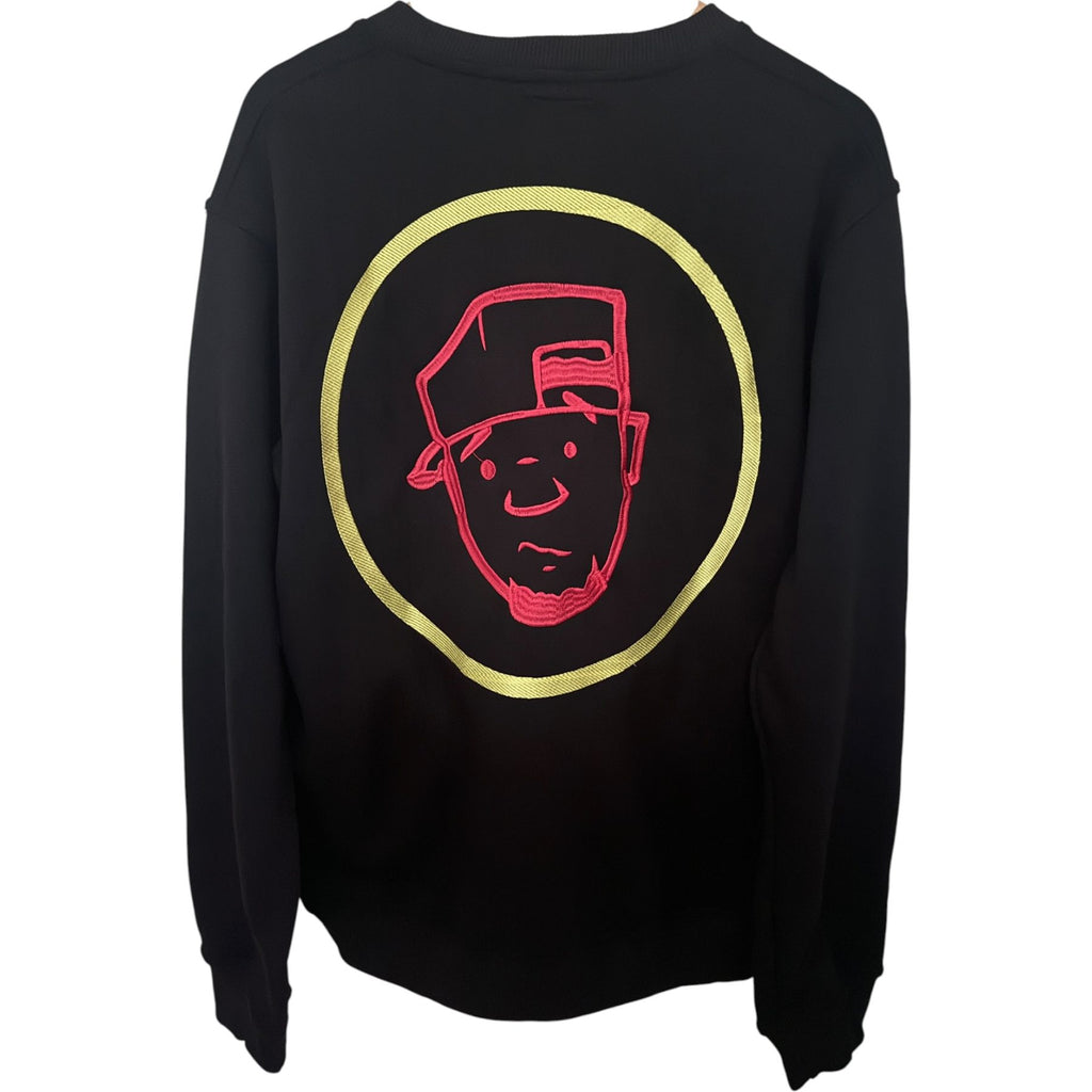 TH!NK GOOD Fresh Men's Black Pullover Sweatshirt Sweatshirt — back view