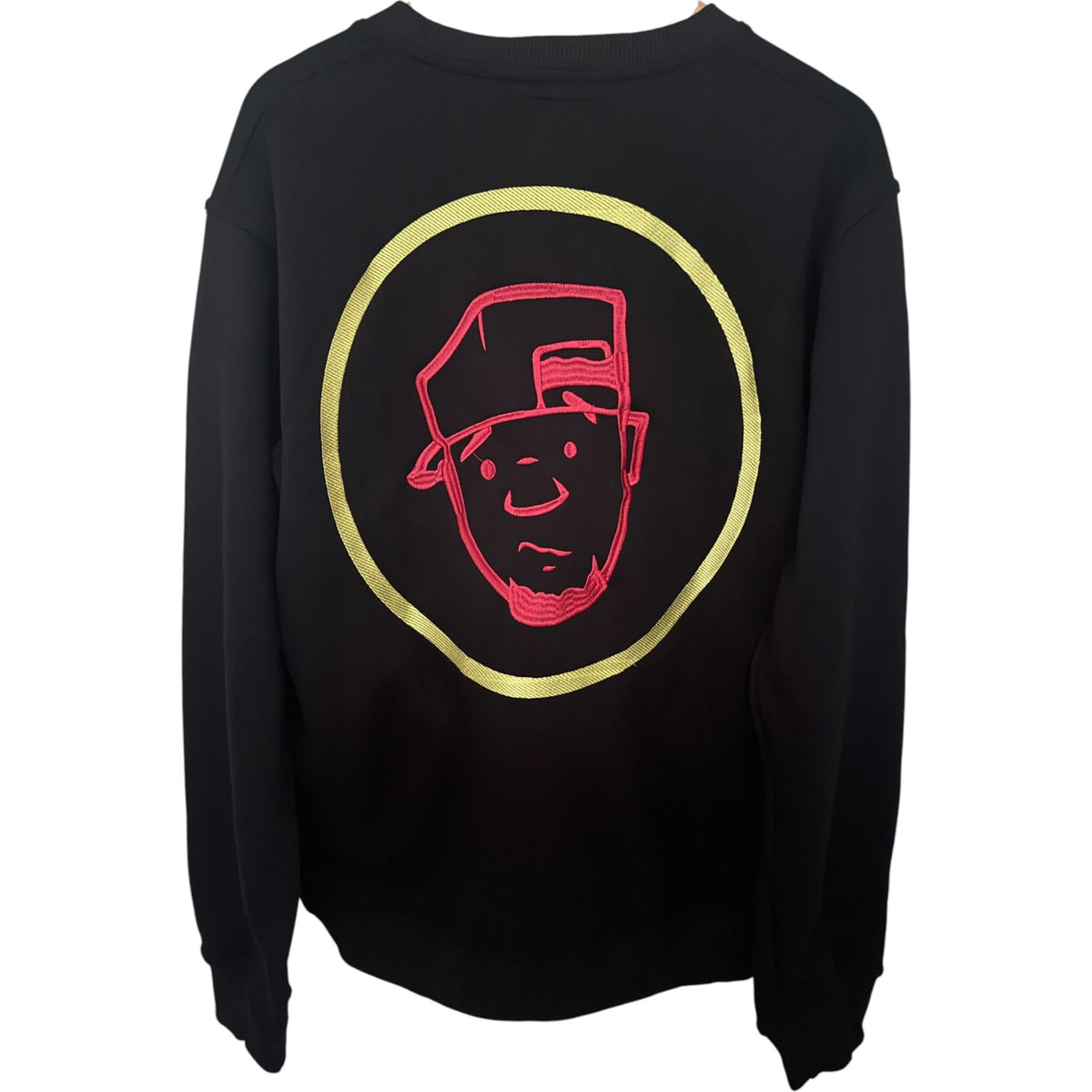 TH!NK GOOD Fresh Men's Black Pullover Sweatshirt Sweatshirt — back view