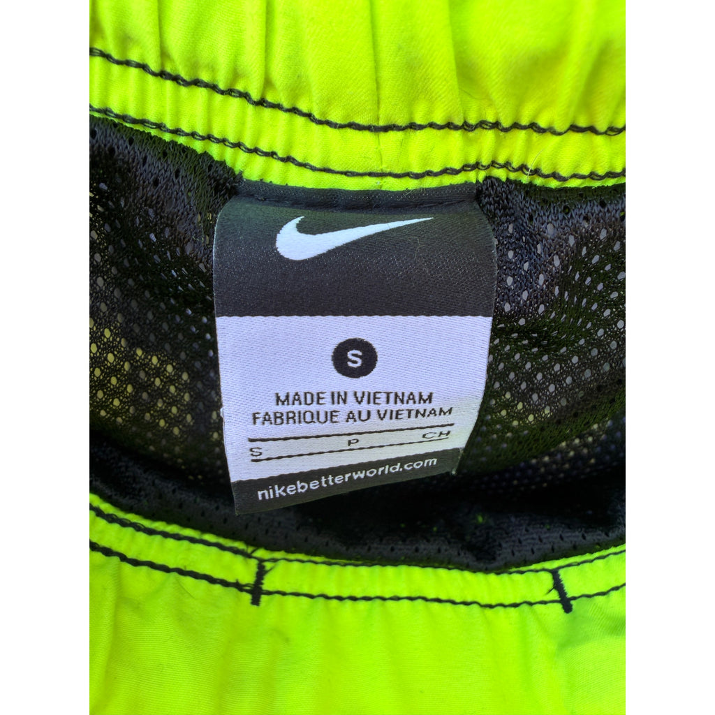 Nike Yellow Swimwear Neon Graphic Swim Trunks Small
