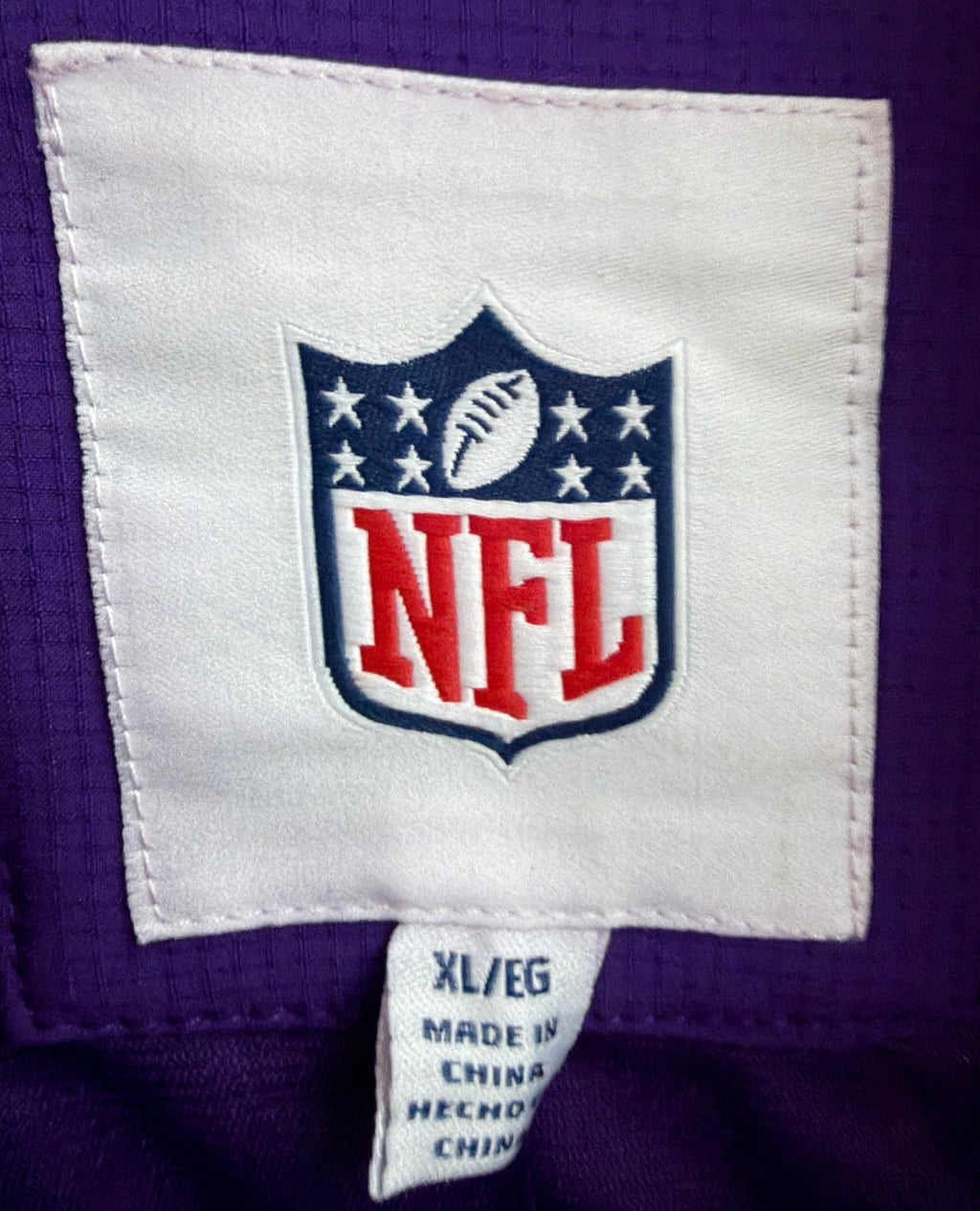 NFL Men's Purple Minnesota Vikings Colorblock Full-Zip Fleece Jacket — brand label