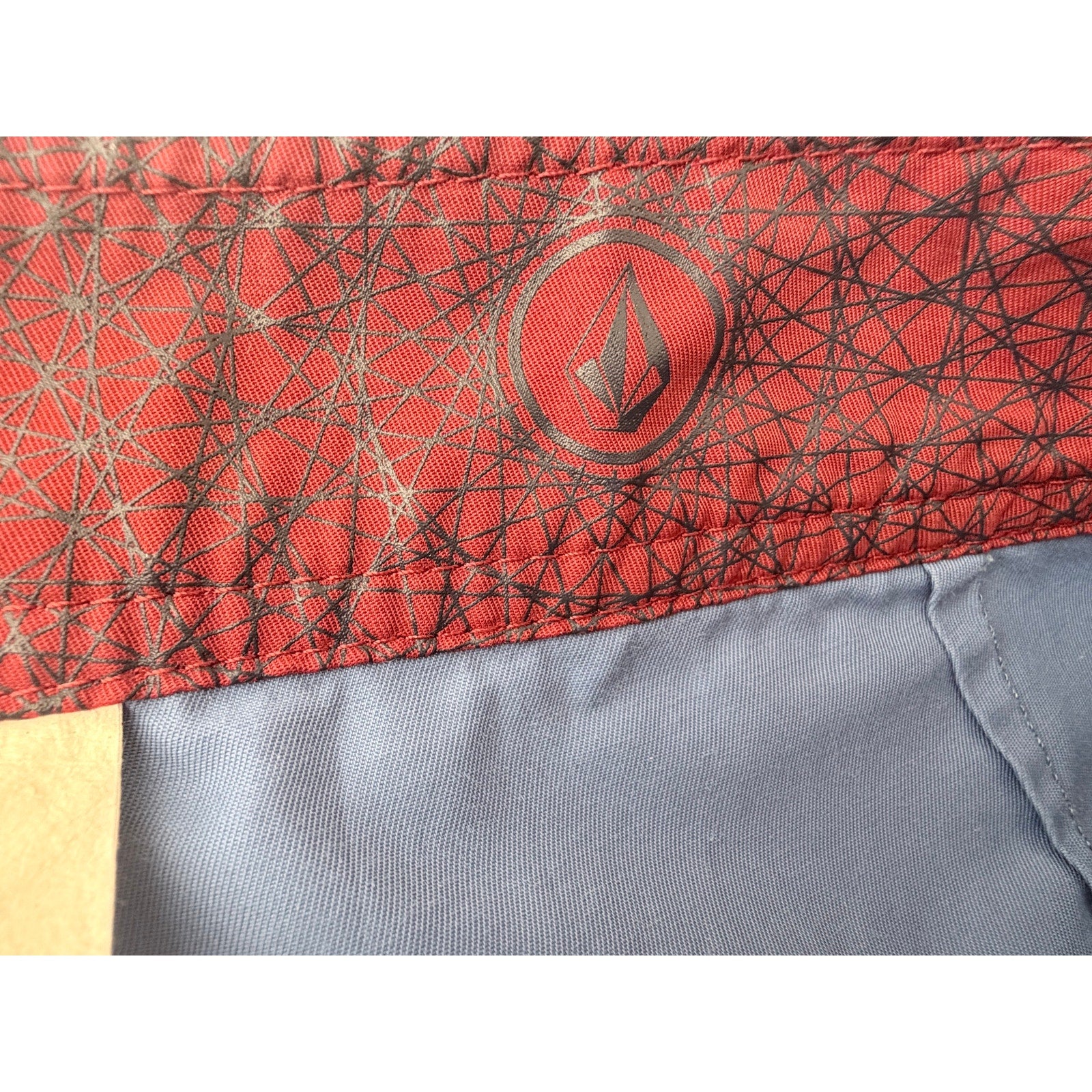 Volcom Board Shorts Mens 31 Blue Red Surf Swim Trunks