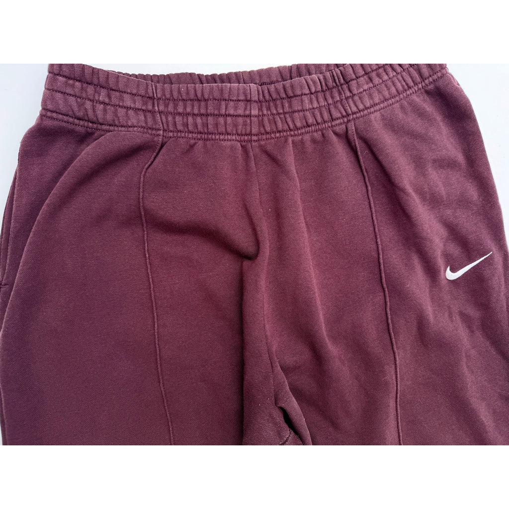 Nike Sweatpants Mens Large Brown Embroidered Swoosh Jogger Fleece Lounge Pants