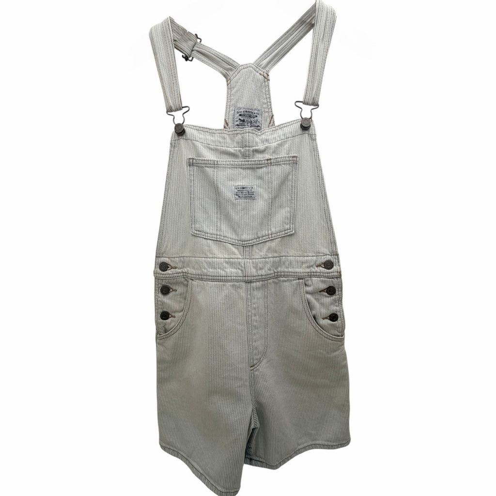 Levi's Vintage Striped Denim Shortall Overalls Women's Small product image
