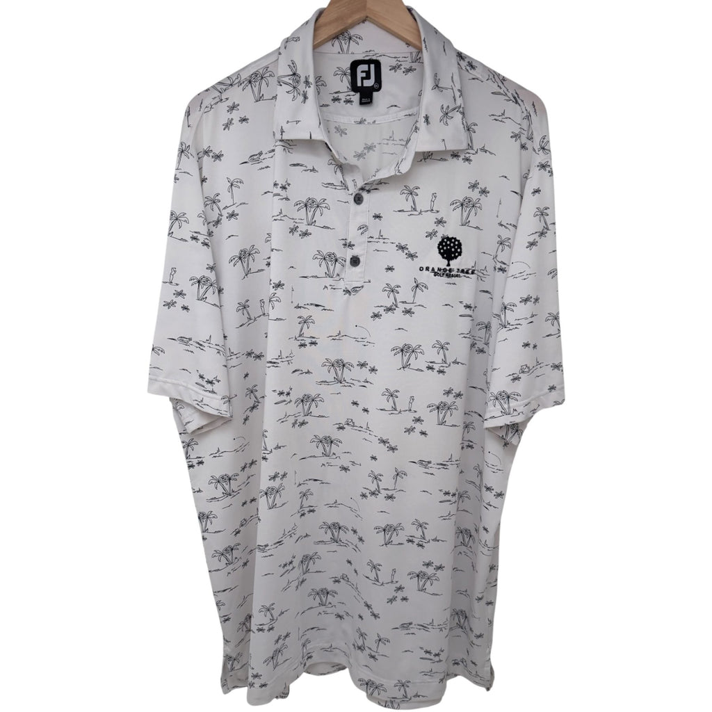FootJoy Men's White Orange Tree Golf Resort Polo — front view