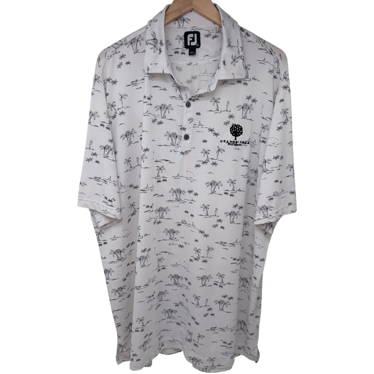 FootJoy Men's White Orange Tree Golf Resort Polo — front view