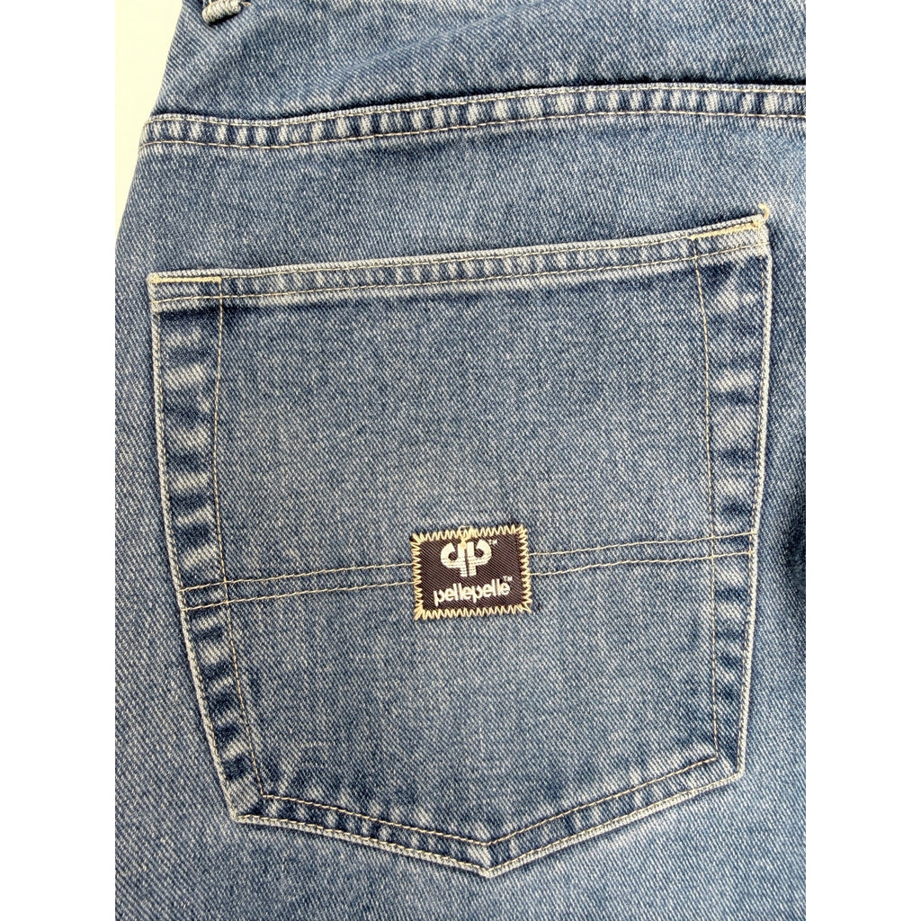 Pelle Pelle Denim Pants Mens 38 Blue Baggy Hip Hop Jean Shorts
