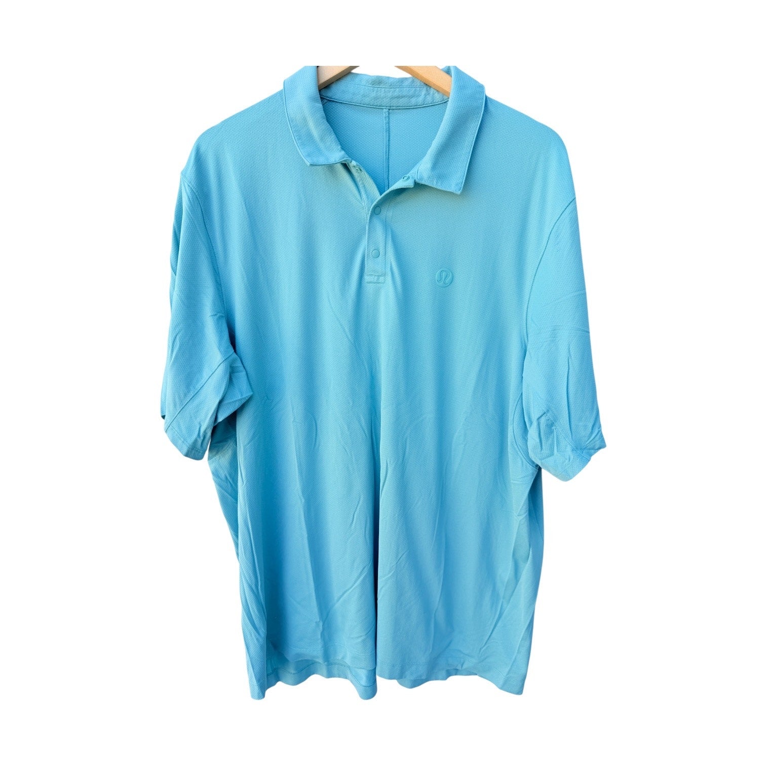 Lululemon Polo Shirt Mens XL Blue Athletic Golf Performance Short Sleeve Stretch