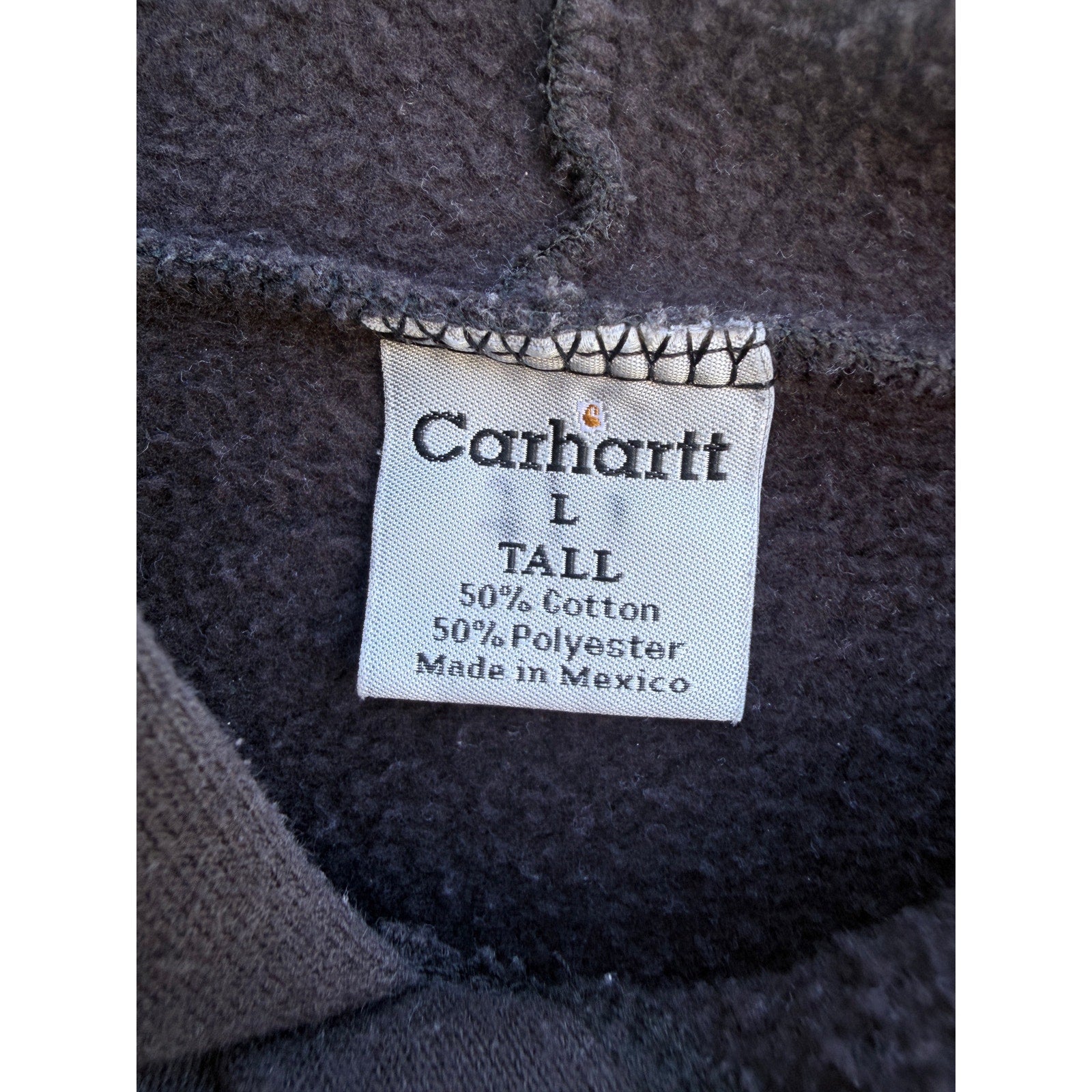 Carhartt Pullover Hoodie Mens Large Tall Black Workwear Sweatshirt additional view 2