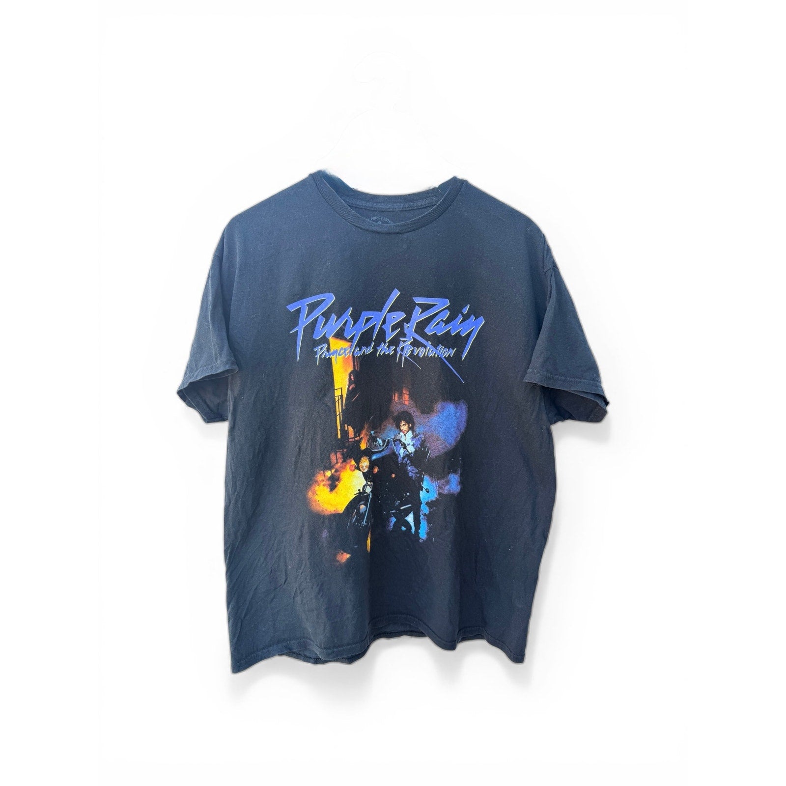 Prince Purple Rain Graphic T-Shirt Black XL Official Licensed