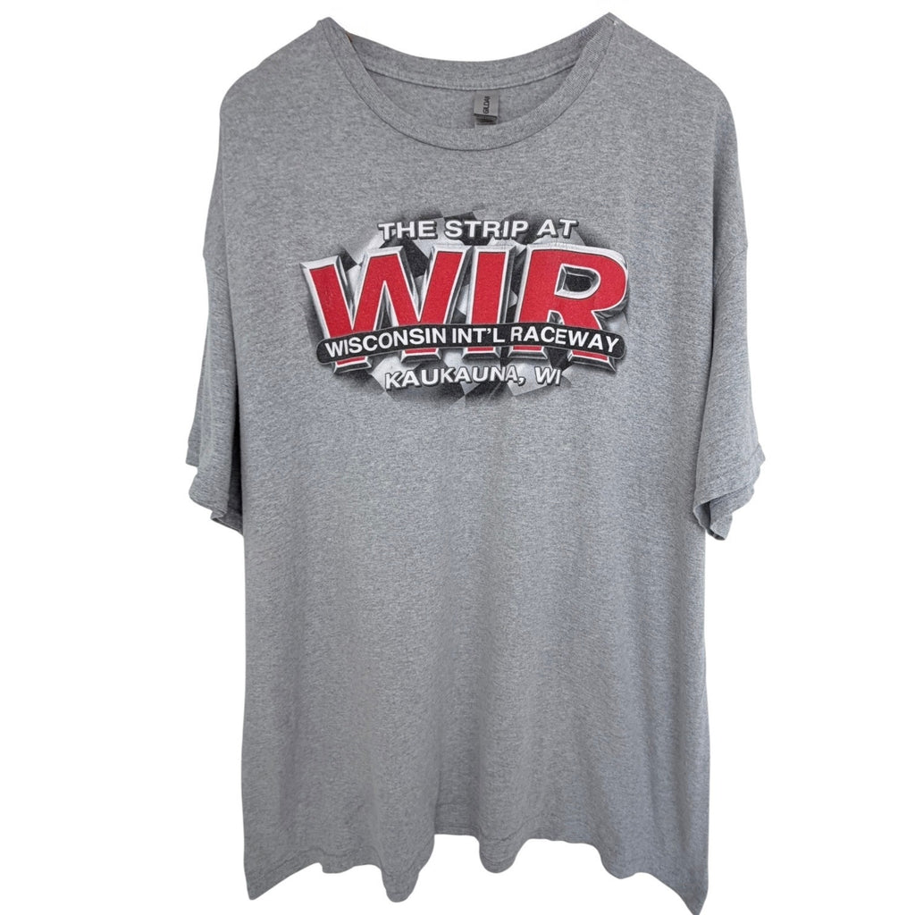 Wisconsin International Raceway WIR Drag Racing TShirt Mens 2XL Gray Graphic Tee