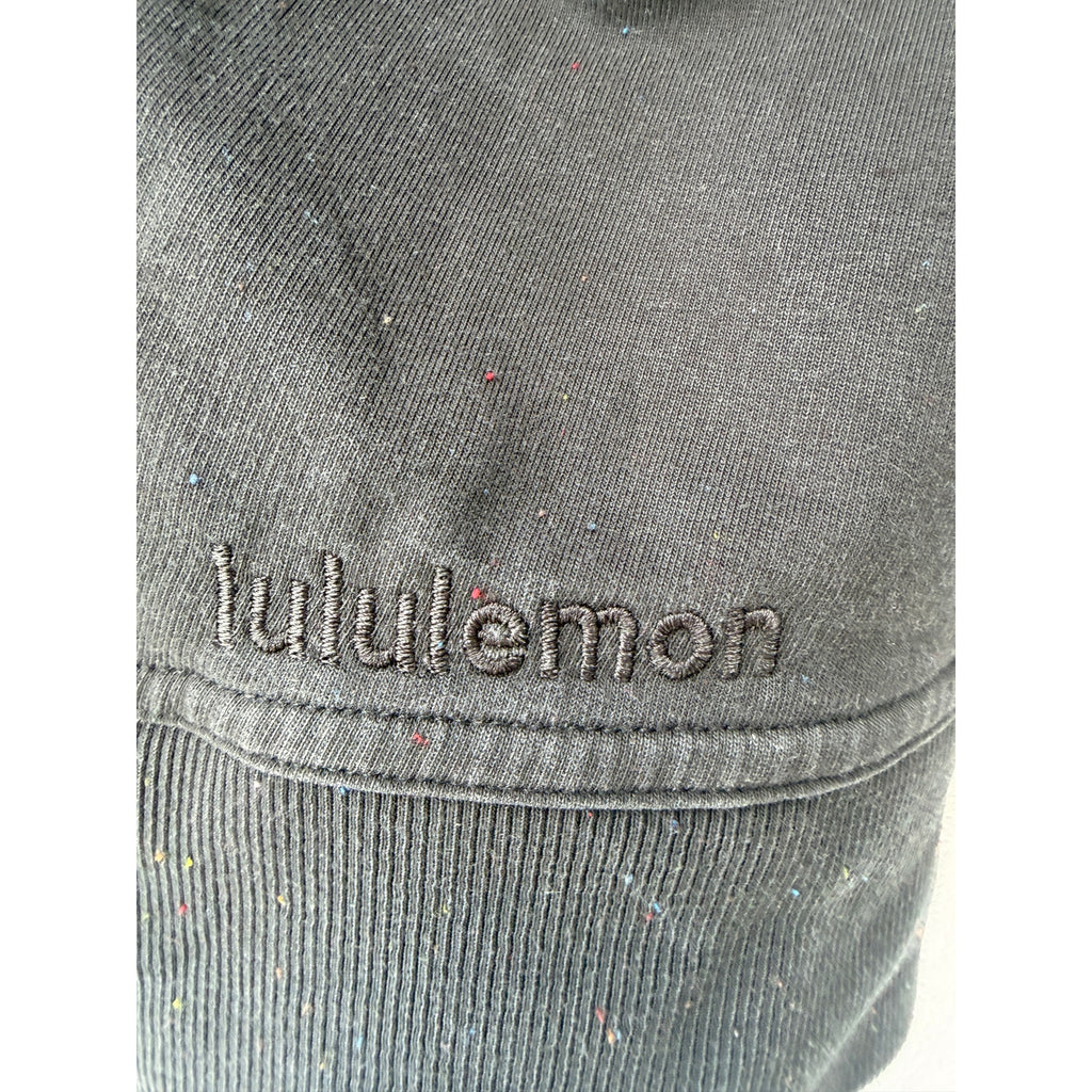 Lululemon Pullover Hoodie Black Faded Minimalist Sweatshirt Womens S