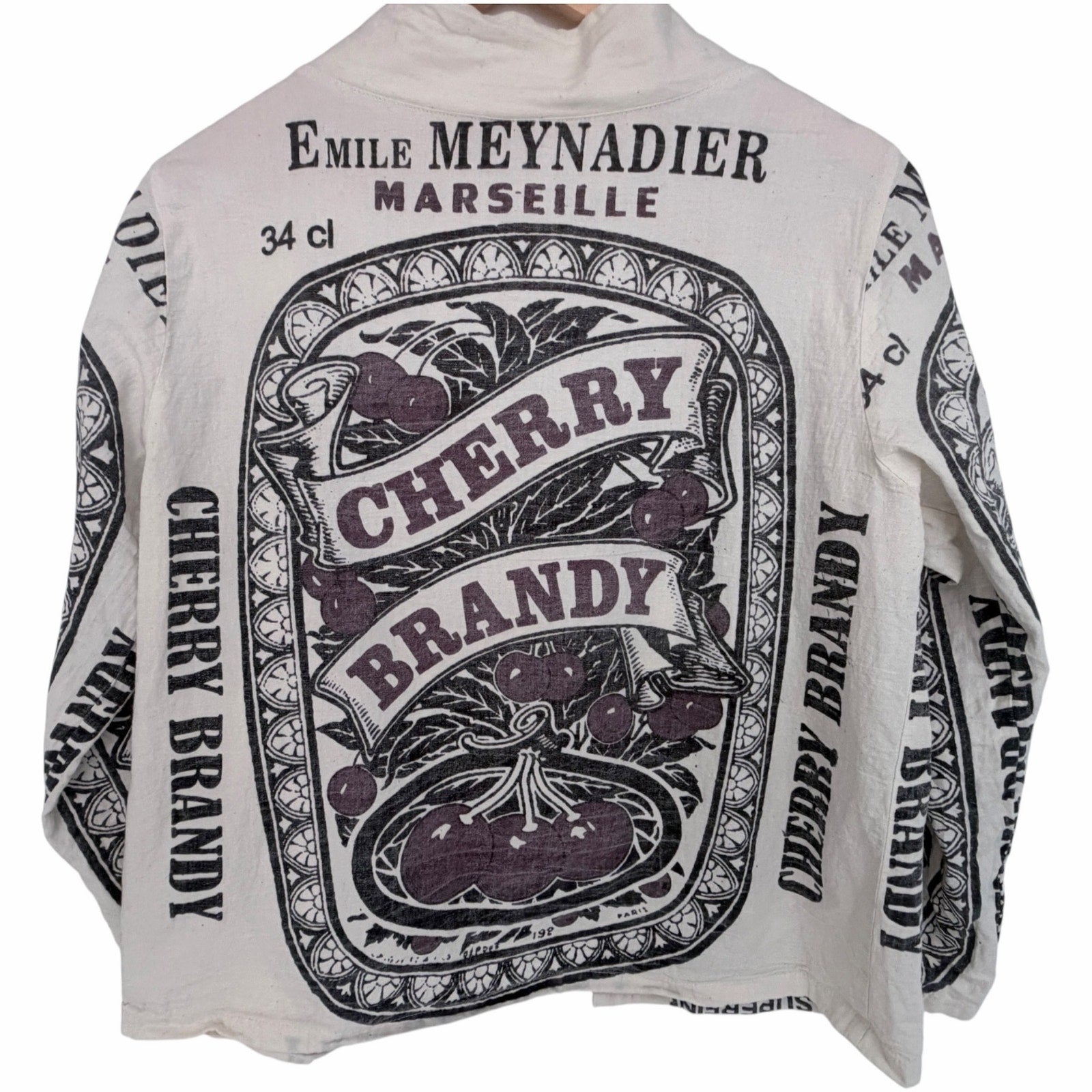 Cherry Brandy Graphic Cardigan Womens Open Front