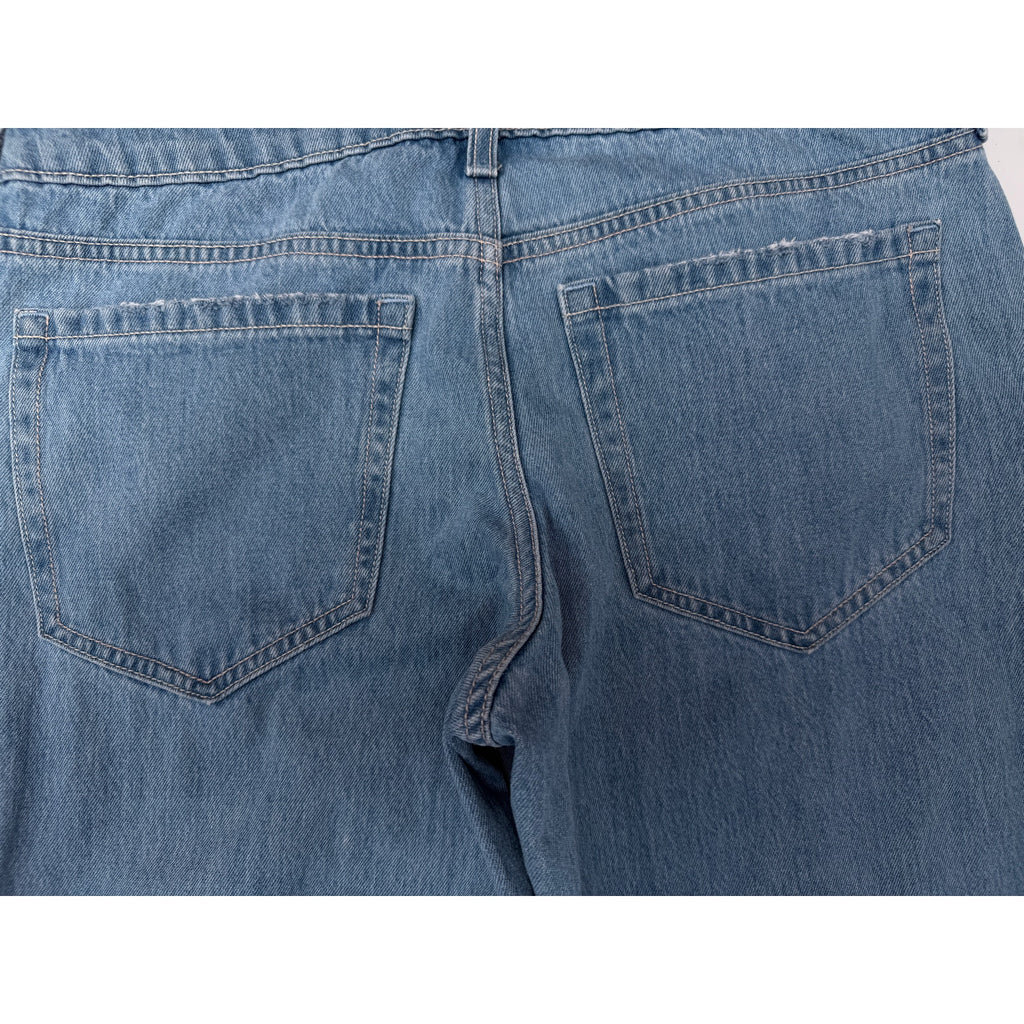 Hollister Jeans Womens 6S W26 Low Rise Baggy Distressed Denim