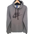 Nike Men's Gray Full-Zip Fleece Oversized Hoodie — front view