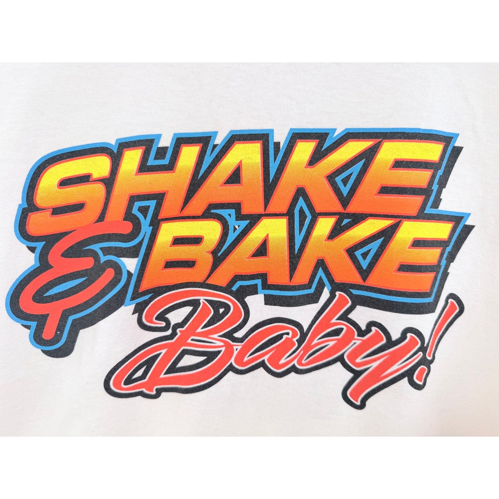 Wonderbo Butner Shake N Bake Baby Ringer T Shirt Mens XXL White Graphic Tee