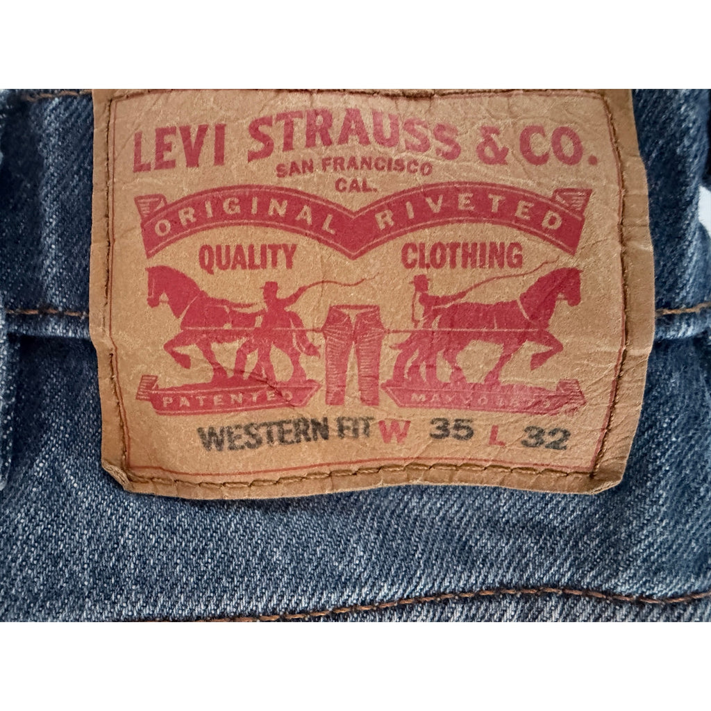 Levi Strauss 550 Jeans Mens 35x32 Blue Denim Relaxed Fit Classic Pants