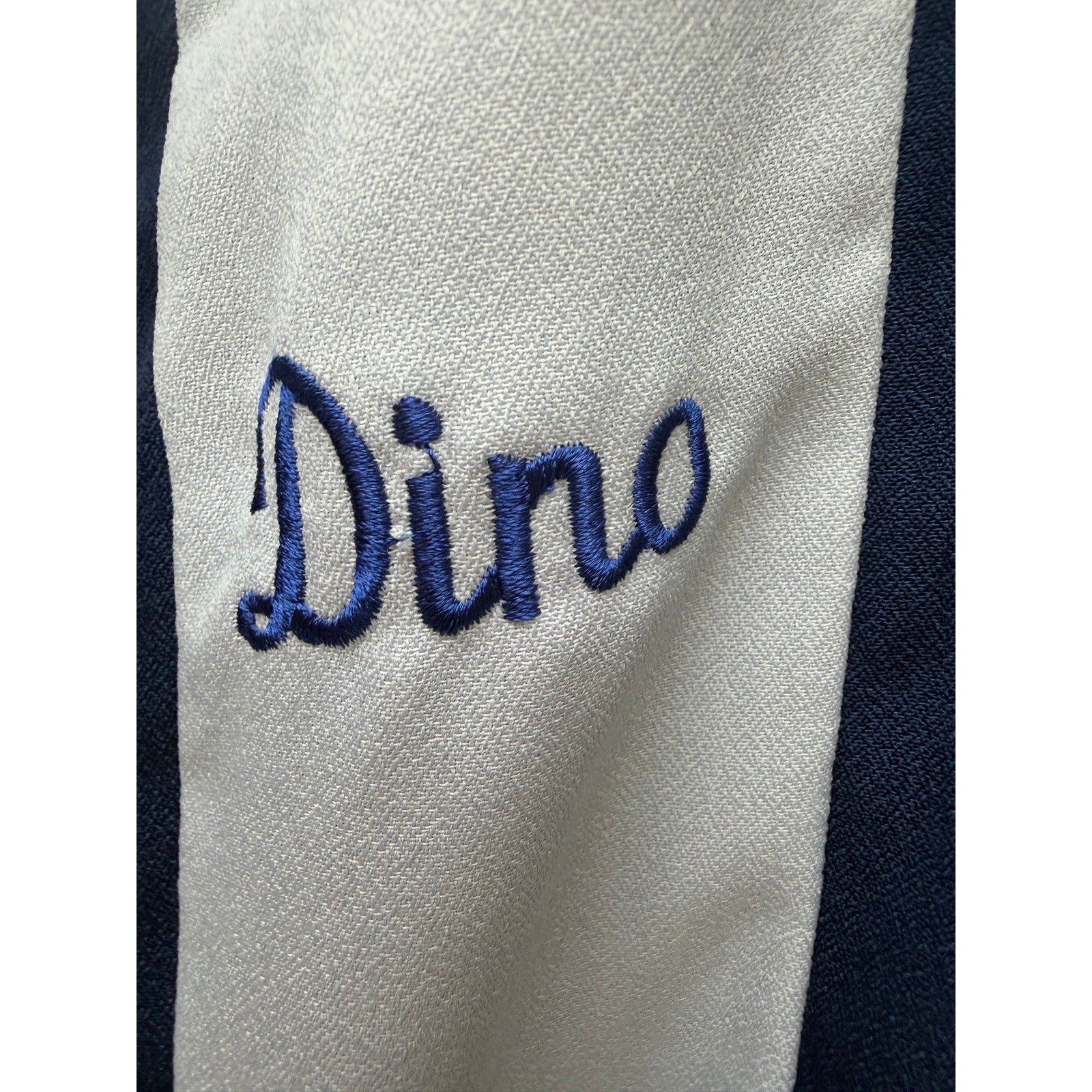 Cruisin USA Rat Pack Bowling Shirt Mens Large Blue Button Up Dino Vintage Style