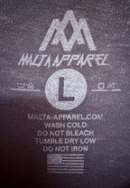Malta Apparel Men's Purple Finish the Race Hebrews 12:1 T-Shirt — brand label