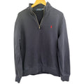 Polo Ralph Lauren Quarter Zip Sweatshirt Mens Large Navy Red Pony Pullover