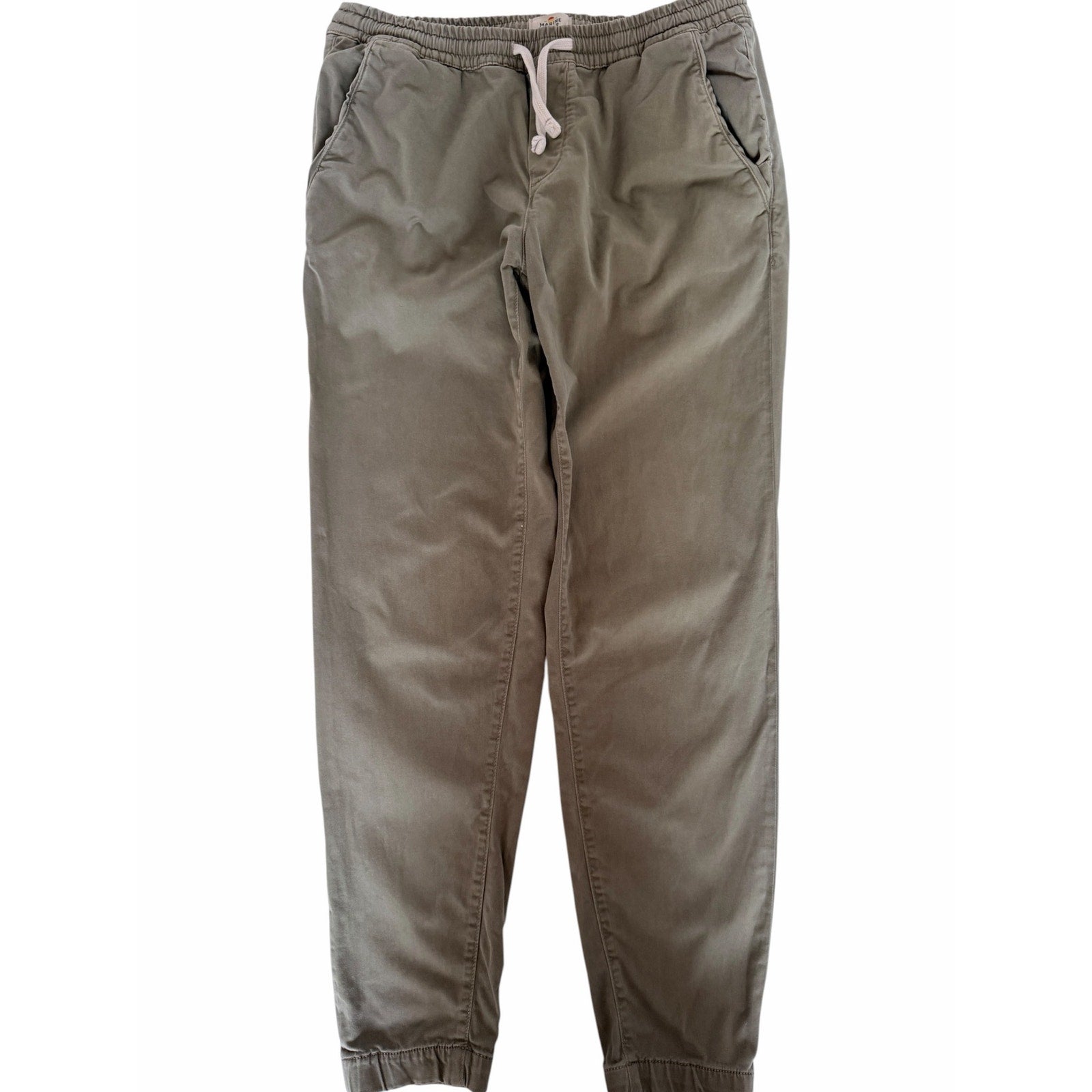 Marine Layer Jogger Pants Mens Large Khaki Drawstring Casual Lounge Pants