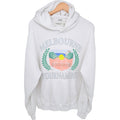 Abercrombie & Fitch Men's White Soft A&F Fleece Hoodie — front view