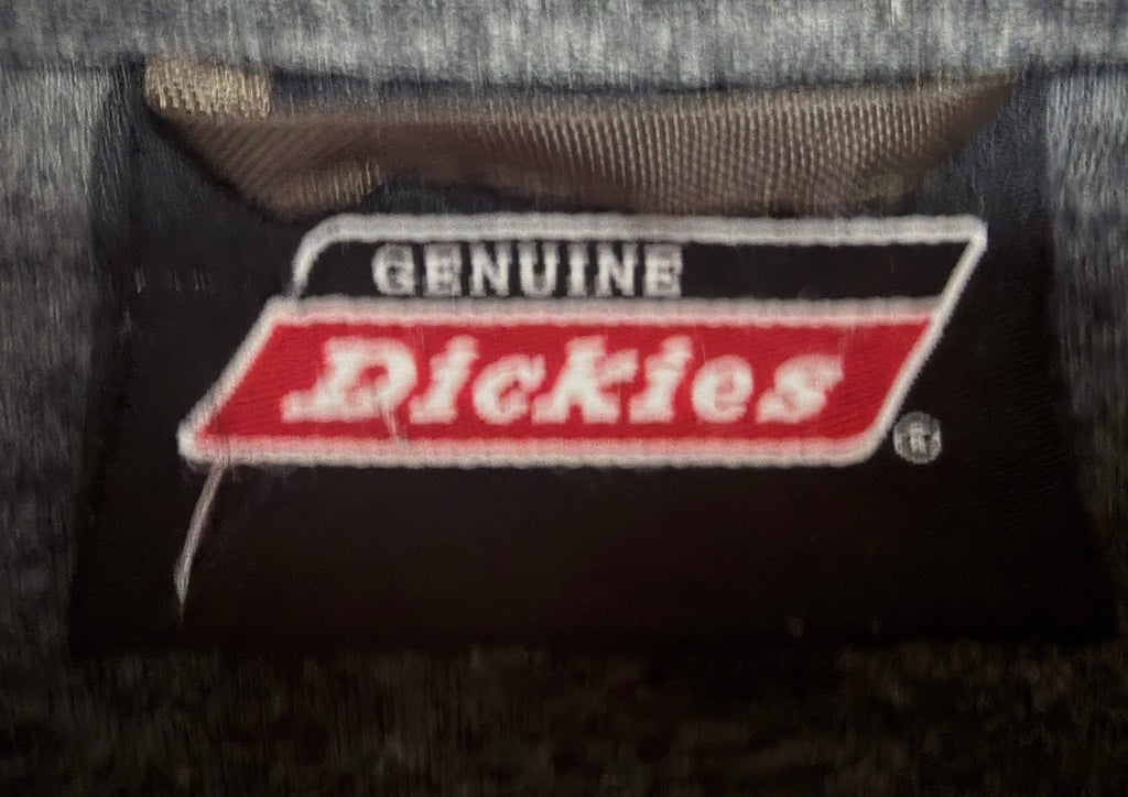 Dickies Men's Brown Full-Zip Sherpa Fleece Jacket — brand label